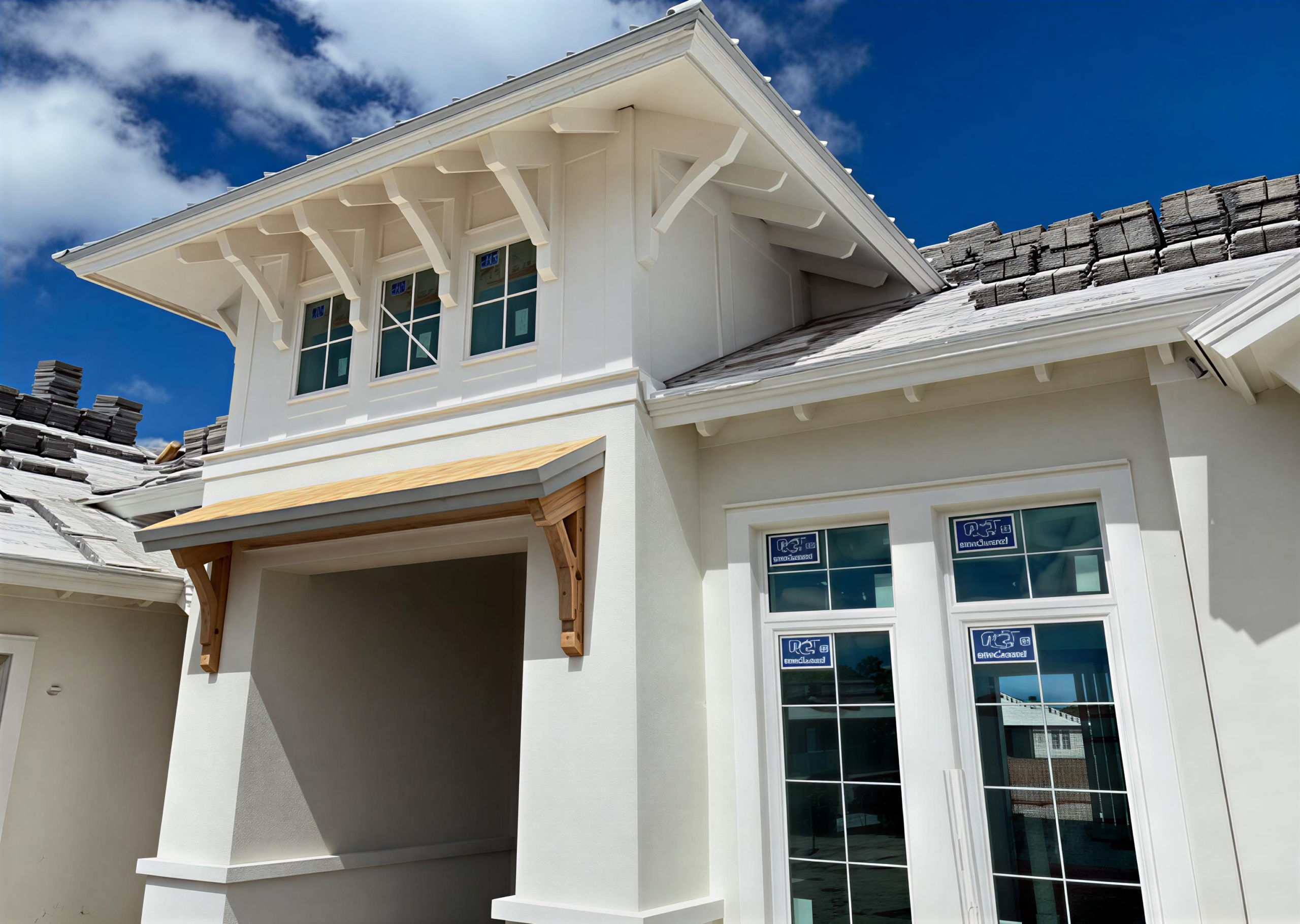 Window Installation Reduces Drafts and Saves Energy Modern home with new windows installed.